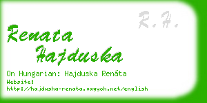 renata hajduska business card
